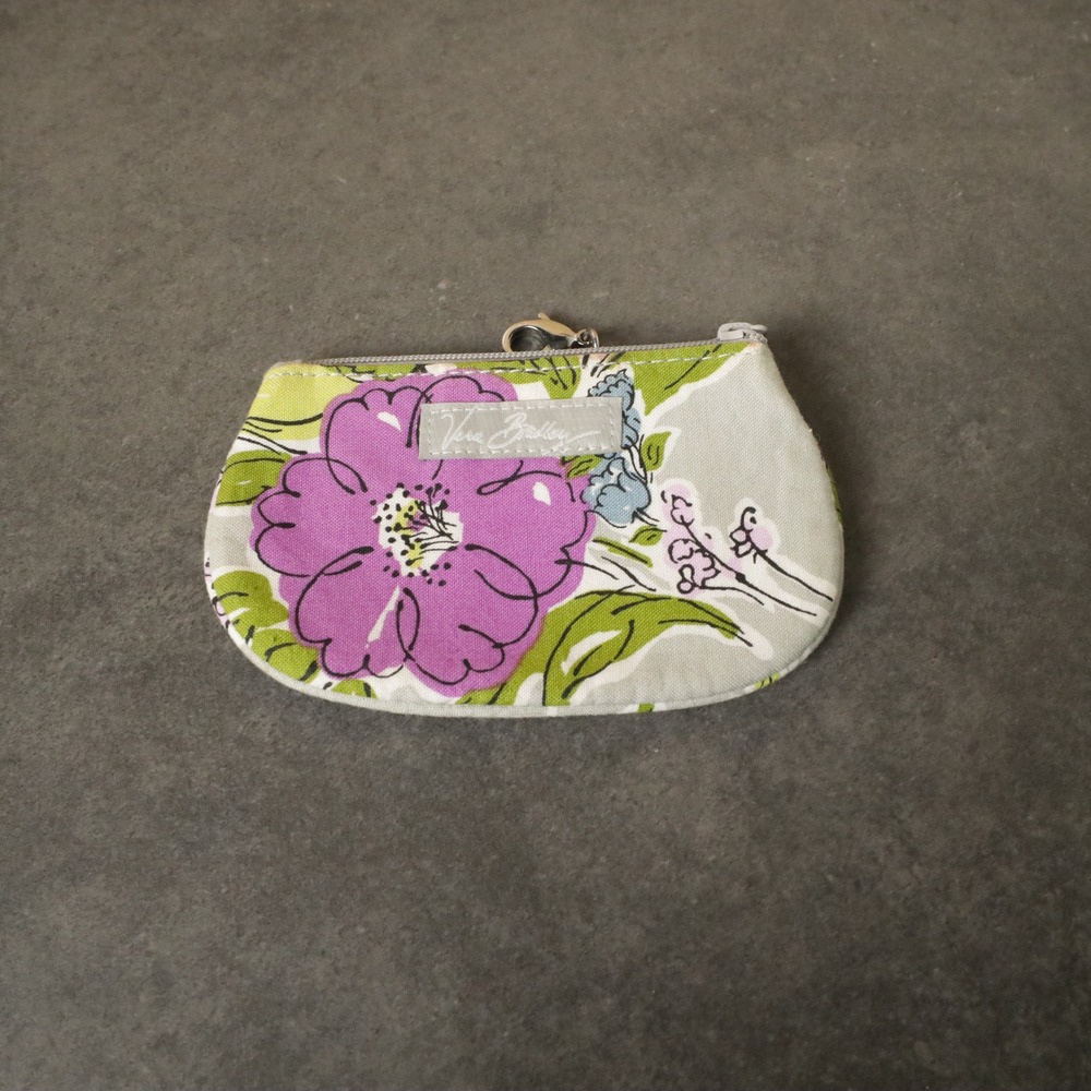 Vera Bradley Floral Pattern Coin Pouch Card Holder‎ Keychain